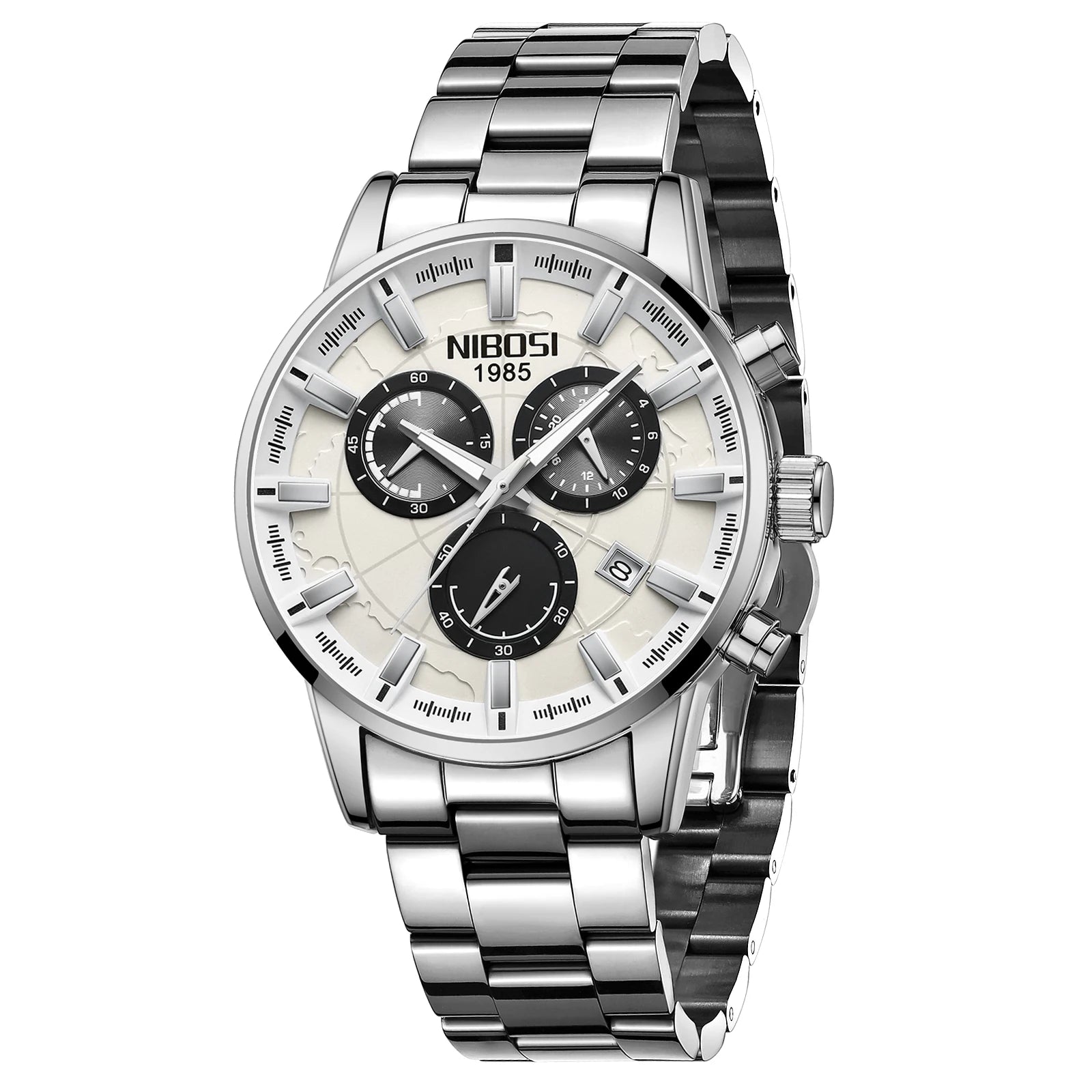 NIBOSI 2025 Nouvelles montres de luxe de marque NIBOSI 2025 Montres de luxe pour hommes Chronographe Auto Date Chronographe horloge étanche Reloj