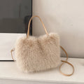 Sac en fausse fourrure Sac en peluche en peluche design de luxe dames Sacs à manches en épaule d' hiver doux Bolsa Feminina