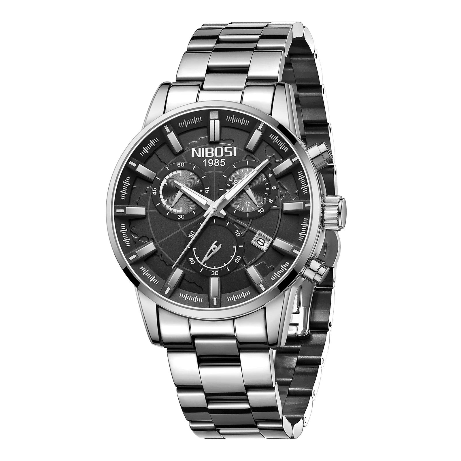 NIBOSI 2025 Nouvelles montres de luxe de marque NIBOSI 2025 Montres de luxe pour hommes Chronographe Auto Date Chronographe horloge étanche Reloj